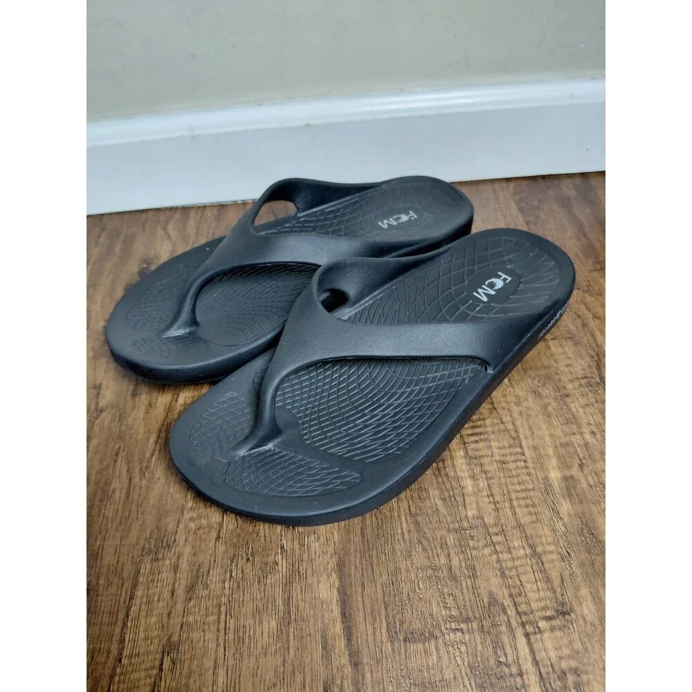 FCM Island Surf Black Cushioned FLIP/FLOP mens 10 EU 43 Comfort Rebound Foam